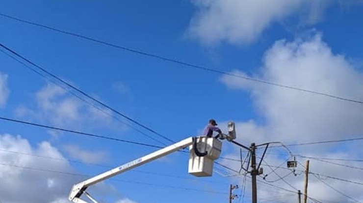 Reparación de luminarias en Ingeniero Allan